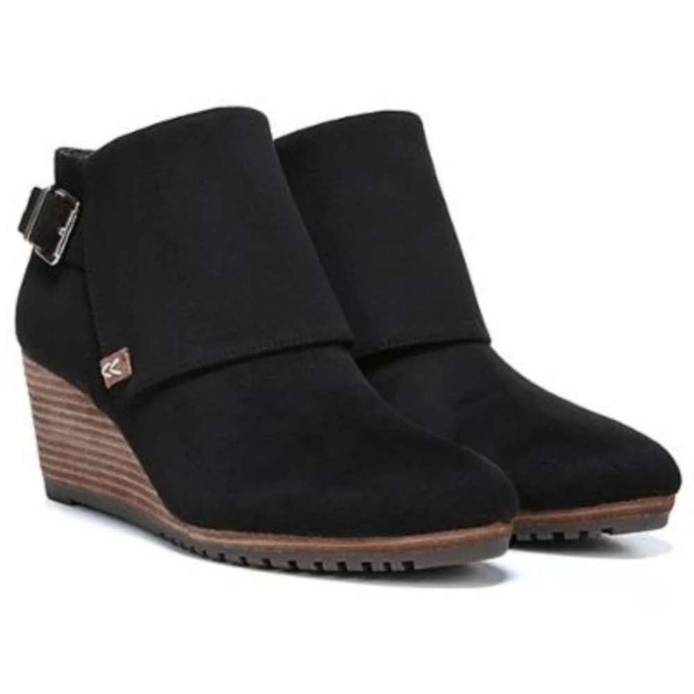 Dr. Scholl's Women's Create Wedge Booties (Black Microfiber) - Size 8.5